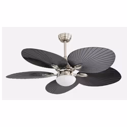 Fabrilamp 173291534, Ventilatore domestico con pale, Nero, Nichel, Soffitto, Acrilonitrile butadiene stirene (ABS), Cristallo ...