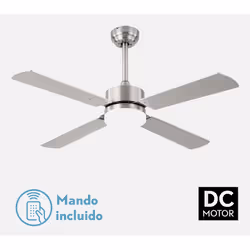 Fabrilamp 173591403 ventilatore Faggio, Nichel, Argento