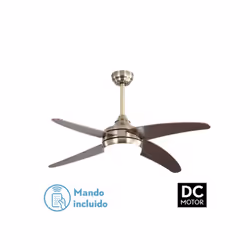 Fabrilamp KLOD, Ventilatore domestico con pale, Colore ciliegia, Soffitto, 45 dB, 210 Giri/min, 117 cm