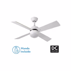 Fabrilamp Sofia, Ventilatore domestico con pale, Bianco, Soffitto, MDF, Metallo, Policarbonato (PC), 45 dB, 6620 m³