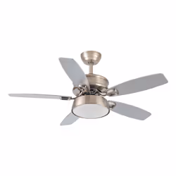 Fabrilamp 181891510, Ventilatore domestico con pale, Faggio, Nichel, Argento, Soffitto, Vetro, MDF, Metallo, 46 dB, 235 Giri/ ...