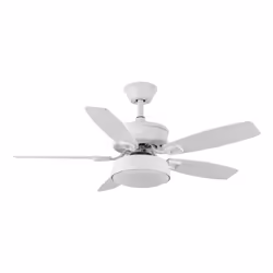 Fabrilamp 181891568, Ventilatore domestico con pale, Bianco, Soffitto, Vetro, MDF, Metallo, 46 dB, 235 Giri/min