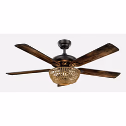 Fabrilamp 181993536, Ventilatore domestico con pale, Nero, Quercia, Noce, Soffitto, Metallo, 35 dB, 8500 m³