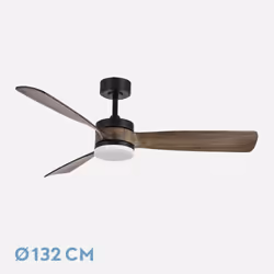 Fabrilamp 187991309 ventilatore Nero, Quercia