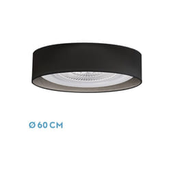 Fabrilamp - Tania Fan 72w Nero/Grigio Legno 8000lm 5 Lame 3col Telecomando, memoria, reg.Intensità, timer 25x60x60 Cm