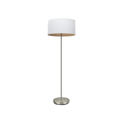 Fabrilamp - Pavimento Soggiorno Tatiana 1xe27 Nickel/bianco-bianco-mad.light 162x40x40 Cm