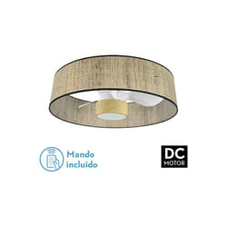 Fabrilamp - Ventilatore Dc 24w Natasha Cañizo/bianco-faggio 70d 3 Lame 6vel. 2390lm 3 colori Telecomando, memoria, timer