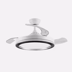 Fabrilamp 206491301, Ventilatore domestico con pale, Nero, Bianco, Soffitto, Acrilonitrile butadiene stirene (ABS), Metallo,  ...
