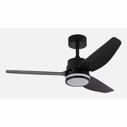 Fabrilamp 206791309, Ventilatore domestico con pale, Nero, Soffitto, 45 dB, 200 Giri/min, 112 cm