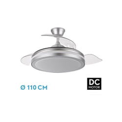 Fabrilamp - Ventilatore dc esparta plus 72w 6120lm argento 107d 3aspas 3aspas desp.3000-4000-6000k telecomando+ timer+ memoria