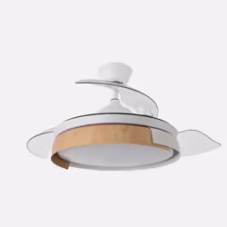 Fabrilamp 207191368, Ventilatore domestico con pale, Faggio, Bianco, Soffitto, Acrilonitrile butadiene stirene (ABS), Metallo ...