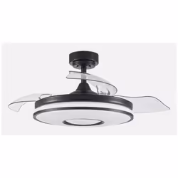 Fabrilamp 165399009, Ventilatore domestico con pale, Nero, Soffitto, 36 dB, 252 Giri/min, 91 cm