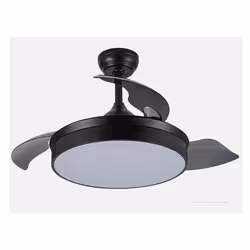 Fabrilamp 158999002, Ventilatore domestico con pale, Nero, Soffitto, 40 dB, 270 Giri/min, 91 cm