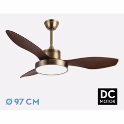 Fabrilamp 128599336 ventilatore Oro, Quercia