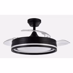 Fabrilamp 208691309, Ventilatore domestico con pale, Nero, Soffitto, 47 dB, 9500 m³, 250 Giri/min