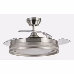 Fabrilamp 208691303, Ventilatore domestico con pale, Nichel, Soffitto, 47 dB, 9500 m³, 250 Giri/min