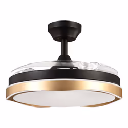 Fabrilamp 208791316 ventilatore Nero, Oro, Trasparente, Bianco