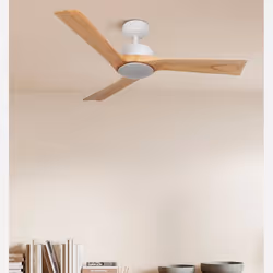 Fabrilamp 209291368 ventilatore Bamboo, Bianco