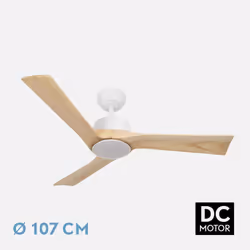 Fabrilamp 209291368 ventilatore Bamboo, Bianco
