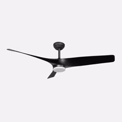 Fabrilamp 211591309, Ventilatore domestico con pale, Nero, Soffitto, Acrilonitrile butadiene stirene (ABS), Metallo, Policarb ...