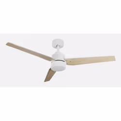 Fabrilamp 212391368, Ventilatore domestico con pale, Faggio, Bianco, Soffitto, 39 dB, 225 Giri/min, 132 cm