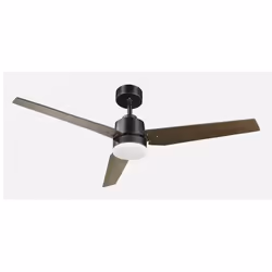 Fabrilamp 212391309, Ventilatore domestico con pale, Nero, Quercia, Soffitto, Cristallo, MDF, Metallo, 39 dB, 5100 m³