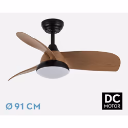 Fabrilamp 212991385 ventilatore Nero, Legno