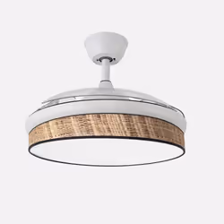 Fabrilamp Moda, Ventilatore domestico con pale, Nero, Trasparente, Bianco, Legno, Soffitto, 40 dB, 4500 m³, 270 Giri/min