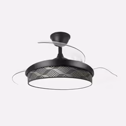 Fabrilamp 212481109, Ventilatore domestico con pale, Nero, Soffitto, Acrilonitrile butadiene stirene (ABS), Metallo, Policarb ...