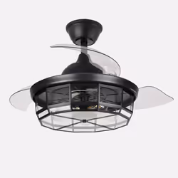Fabrilamp Tornado, Ventilatore domestico con pale, Nero, Soffitto, Acrilico, Acrilonitrile butadiene stirene (ABS), Metallo, ...