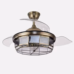 Fabrilamp Tornado, Ventilatore domestico con pale, Marrone chiaro, Soffitto, Acrilico, Acrilonitrile butadiene stirene (ABS), ...