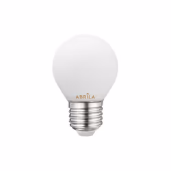 Lampadina sferica Led dede filamento opale de della serie ABRILA. Ha una potenza di 6W de, 540 lumen e una temperatura di 300 ...