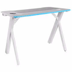 Mars Gaming MGD100RGBW, Dritto, Forma rettangolare, Acciaio, Gaming, Fibra di carbonio, Bianco