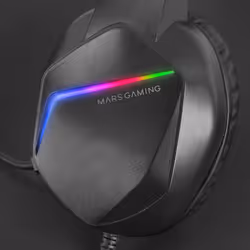 Mars Gaming MH122 cuffia e auricolare Cablato A Padiglione USB tipo A Nero - Vista aggiuntiva 4