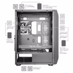 Mars Gaming MC-PRO2 Tower Nero - Vista aggiuntiva 6