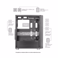 Mars Gaming MCF computer case Midi Tower Nero - Vista aggiuntiva 5