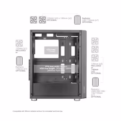 Mars Gaming MC-3000 Midi Tower Nero - Vista aggiuntiva 6