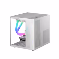 Mars Gaming MC-VIEWW, Mini Tower, PC, Bianco, micro ATX, Mini-ITX, Metallo, Vetro temperato, Gaming