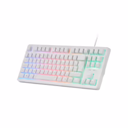 Mars Gaming MK023, Cablato, USB, Interruttore a chiave a membrana, QWERTY, LED RGB, Bianco