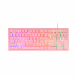 Mars Gaming MK023, Cablato, USB, Interruttore a chiave a membrana, QWERTY, LED RGB, Rosa