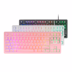 Mars Gaming MK023 tastiera USB QWERTY Spagnolo Rosa