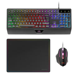 Mars Gaming MCP124 tastiera Mouse incluso USB QWERTY Spagnolo Nero