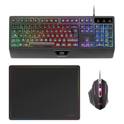 Mars Gaming MCP124 tastiera Mouse incluso USB AZERTY Francese Nero