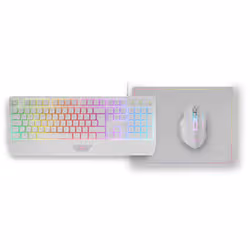 Mars Gaming MCP124W tastiera Mouse incluso USB AZERTY Francese Bianco - Vista aggiuntiva 2