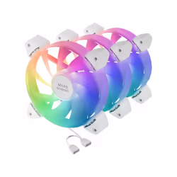Mars Gaming MF-3A Case per computer Ventilatore 12 cm Bianco 3 pz