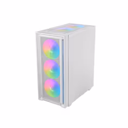 Mars Gaming MC-AIRW, Midi Tower, PC, Bianco, ATX, micro ATX, Mini-ITX, Rete, SGCC, Vetro temperato, Gaming