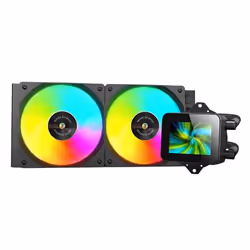 Mars Gaming MLVISION240, Raffreddatore di liquidi tutto in uno, 12 cm, 800 Giri/min, 2300 Giri/min, 27,2 son, Nero