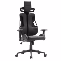 Mars Gaming MGCELITEBK, Sedia per gaming universale, 150 kg, Nero, Nero, Acciaio, Nero