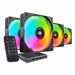Mars Gaming MFSI4KIT, Ventilatore, 12 cm, Nero