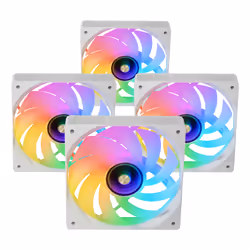 Mars Gaming MFSI4KITW sistema di raffreddamento per computer Case per computer Ventilatore 12 cm Bianco - Vista aggiuntiva 2